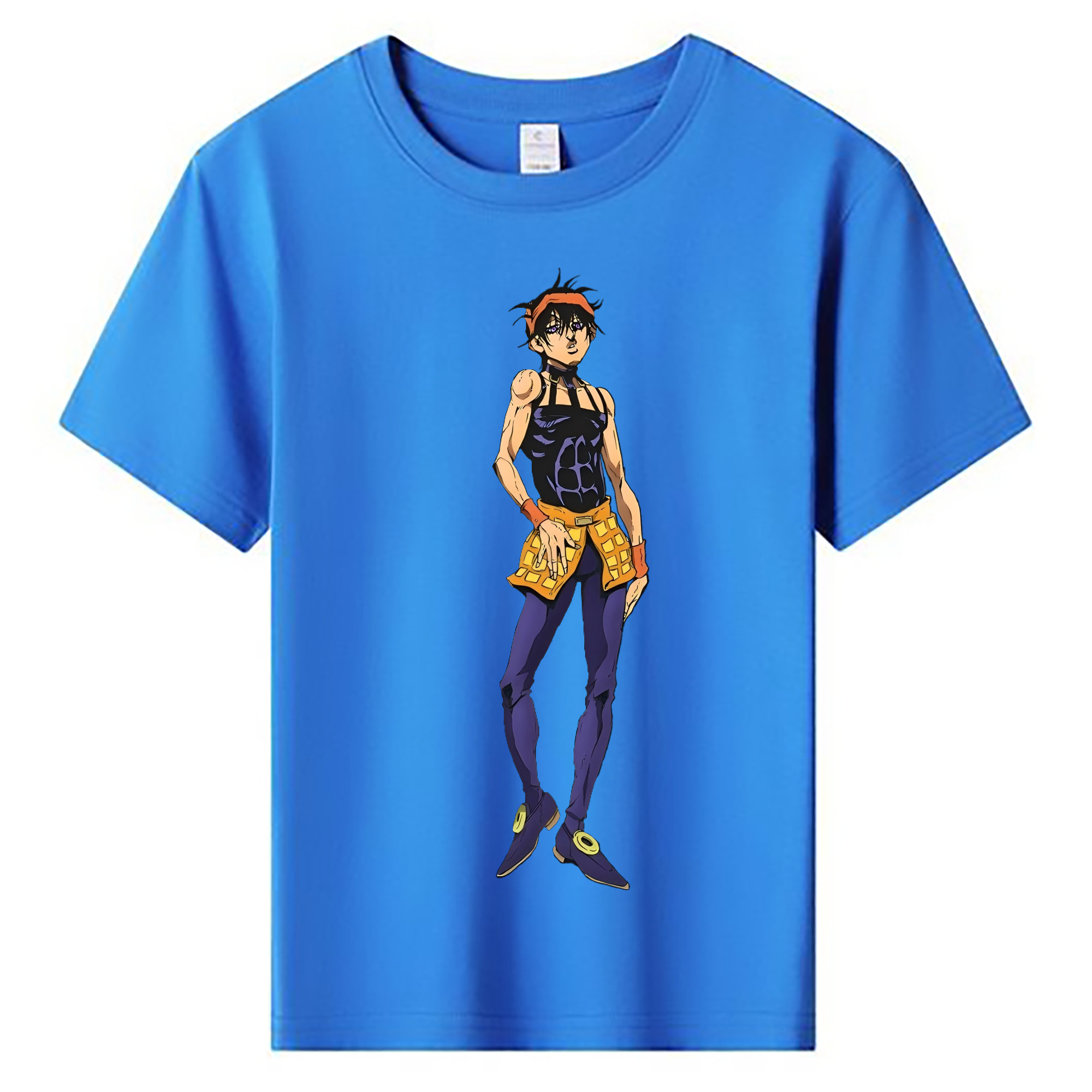 （画像用） ジョジョの奇妙な冒険 ナランチャ?ギルガ JoJo's Bizarre Adventure Narancia Ghirga 綿100％キッズTシャツ（フロントプリント）